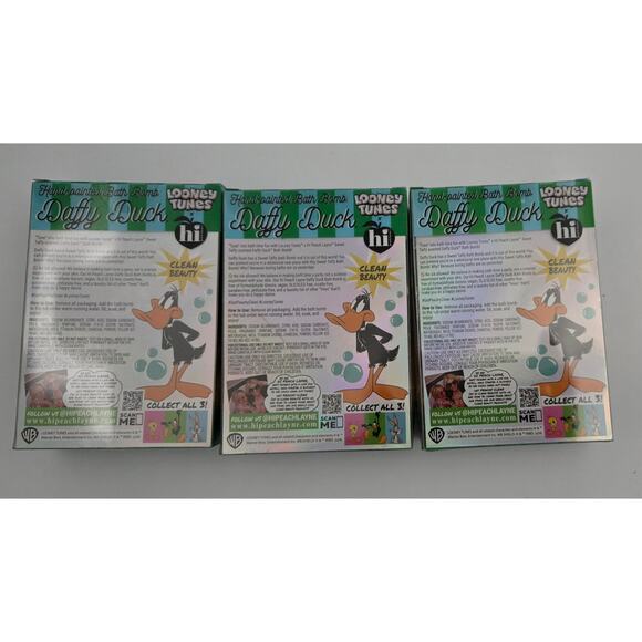 Three Daffy Duck Bath Bombs Hand painted Looney Tunes Hi Brand Sweet Taffy Scent - Picture 4 of 10
